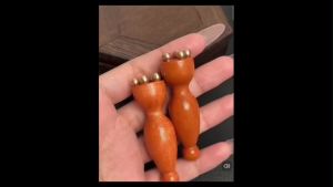 OHHDEER Alat Urut Mata Kayu Tembaga Mini Mudah Dibawa Eye And Face Wooden Brass Massage Roller Tool