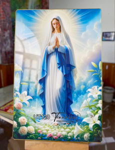 Tranh đức mẹ Maria tranh công giáo Thiên Chúa Giê su jesus treo tường Tranh Công giáo Đức mẹ Maria tráng gương UT120