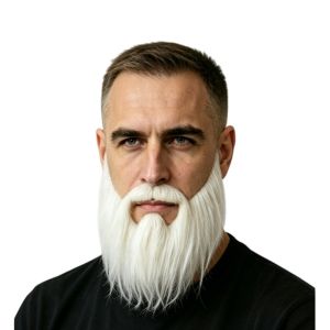 JIMEIXIAN01 Synthetic Fiber Fake Beard Mustache Elastic Band Soft Hair Costume Beard  Black/Brown/White Facial Hair Props Halloween