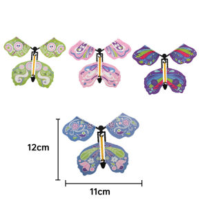 10pcs Magic Flying Butterfly Rubber Band Wind Up Butterfly Toys Surprise Box Magic Butterfly