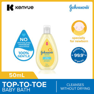 Johnsons Baby Top-To-Toe Hair & Body Baby Bath Cleanses Without Drying 50ml