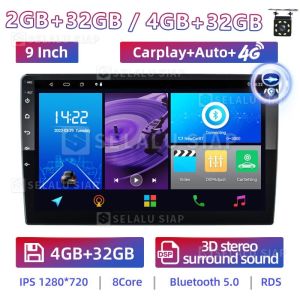 (Dalam stok) 4+32G Universal 2Din Android Head Unit 7/9/10 Inch Player Android Car Navigasi 4 GB RAM 32 GB Android 12 Mobil Radio Stereo HD 1080P GPS MP5 2.5D IPS Screen Player Universal Car Multimedia Player dengan Bluetooth Kamera gratis