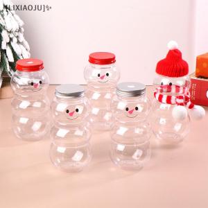 [LIXIAOJU] 500ML Christmas Snowman Water Bottles Milk Tea Bottles Coffee Juice Portable Drinking Bottle For Milk Tea Shop Home Juice Cup