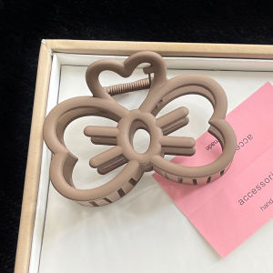 New Korean Cute butterfly Kitty Hair clip 9cm Hair Clamp Female Matte Rubberize Bowknot Grip clip large shark Clamp Hair Accessories