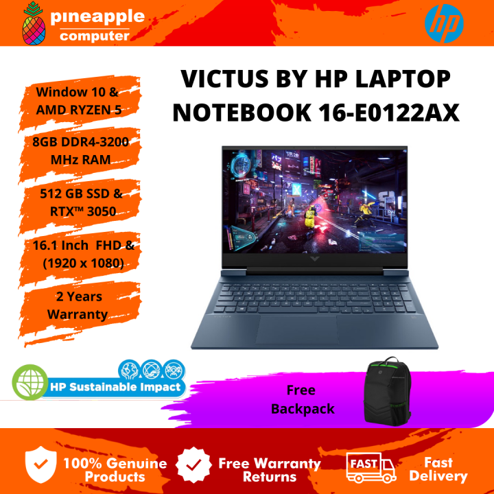 HP LAPTOP Victus Notebook 16e0122AX (Ryzen 55600H/8GB/512GB SSD