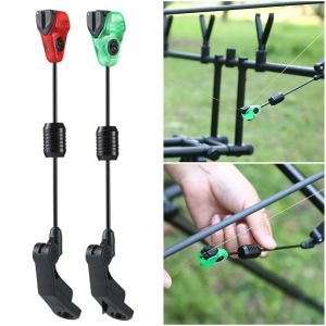 CHUN053634 Stainless Steel Shaft Carp Fishing Swinger Adjustable Swing Arm LED Flash Light Fishing Tensioner High Sensitivity European Carp Style Sea Rod Alarm Part Reservoir Carp Fishing