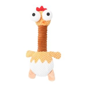 OUTOPEN Bite-resistant Plush Dog Toy Simulated Animals Cute Pet Squeak Toy Funny Cartoon Gnawing Grinding Doll Teeth Cleaning