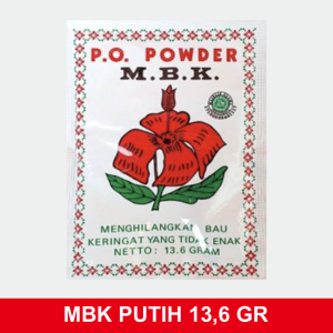 M.B.K Bedak Powder Deodoran Sachet 136gr Putih Silver