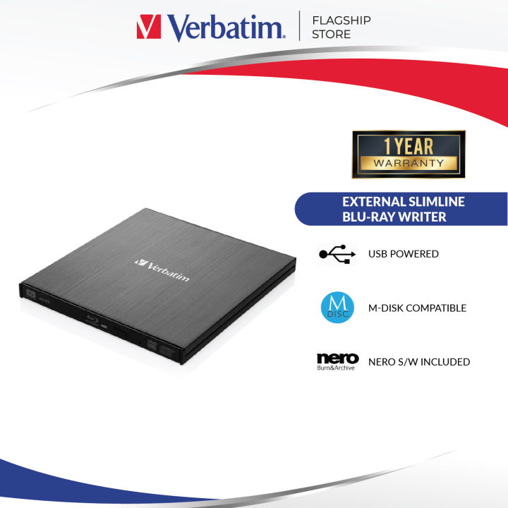 Verbatim External Slimline USB 3.0 BLURAY Writer MSIC Windows XP up