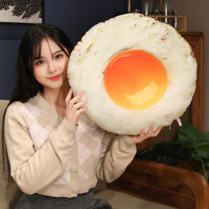 JOJO CASTLE New 40cm Simulation Egg Plush Toy Pillow Cartoon Creative Eggs Soft Stuffed Plush Toys for Boys Girls Birthday Gifts Home Decor