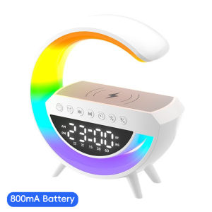 Ecily Loa Bluetooth đèn RGB đồng hồ báo thức sạc không dây ánh sáng môi trường đa chức năng loa Bluetooth thông minh Loa Bluetooth đứng đèn bàn phòng ngủ