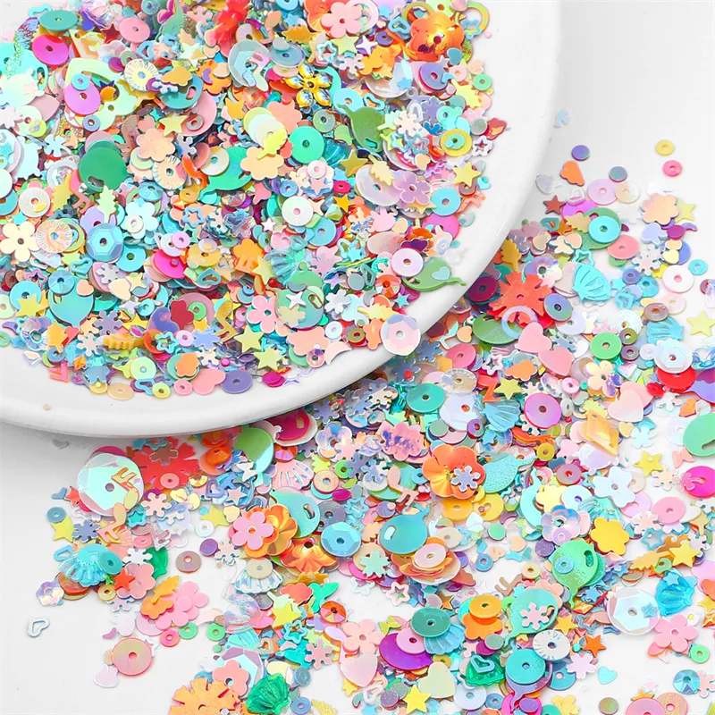 Flower sequins size 9mm Handicrafts sewn with loose sequins Lentejuelas  Para Coser DIY, nail decoration, crafts