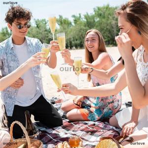 [COD] ourlove 1 8PCS Plastic Champagne es Flutes Disposable Perfect for Wedding and Shower Party Supply Clear Cups Drinkware Gift