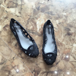 [Free Shipping] WomenS Summer Open-Toe Sandals With Hollow Breathable Design BirdS Nest Perforated Shoes Non-Slip Beach Jelly Shoes Flat Shallow Plastic Shoes