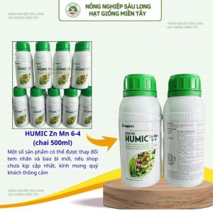 Hợp Trí Humic Zn Mn 6-4 Ra rễ đẻ nhánh phục hồi nhanh Tăng chống chịu biến đổi khí hậu Phát triển vượt trội (500ml)