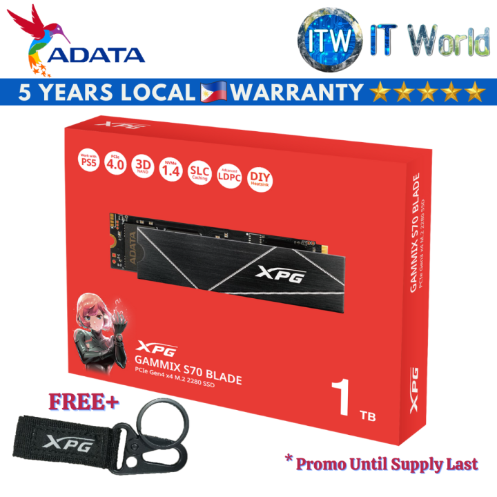 Itw | ADATA XPG Gammix S70 Blade 1TB PCIe Gen4x4 M.2 2280 Internal SSD ...