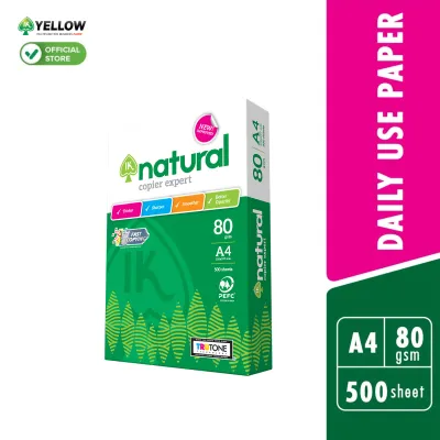IK Natural 500s 80gsm A4 paper 1 Ream (500 sheets/ream)