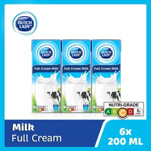 Dutch Lady UHT Full Cream Milk 6 X 200ML