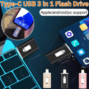 Dual-Purpose 3-In-1 High-Speed Large-Capacity Flash Memory Usb Drive High speed Pen Drive for Phone
