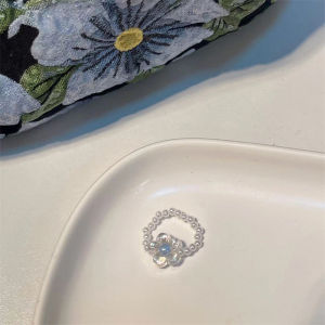 【Pharaoh🎀COD】Nuansa premium mutiara pasangan cincin wanita pasangan cincin jari telunjuk cincin jari serbaguna kepribadian modis