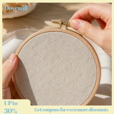 Dovewill Premium Wooden Embroidery Hoop with Screw Clamp Long-Lasting Embroidery Hoop with Brass Screw Adjustable Smooth for Beginners