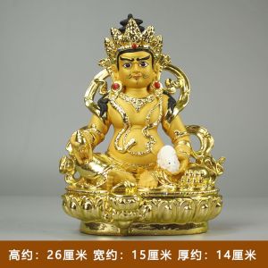 黄财神佛像密宗财神黑白黄财神印度财神寺庙用品树脂彩绘神像12寸