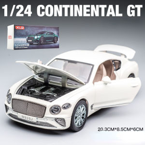 【WJ】1:24 New Bentley Continental GT alloy diecast car model  with sounds and light for kids boy childrens toy car collection gift