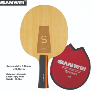 SANWEI ACCUMULATOR S Table Tennis Blade Ping Pong Bat with Cover
