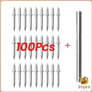 Digeo 50/100Pcs Double Headed Nail for Seamless Wood Paneling Non-marking Nails Skirting Line Fixator
