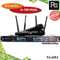 ไมค์ลอย CeanCe U789 DUAL ไมโครโฟนไร้สาย ไมค์ถือคู่  U789 DUAL ปรับความถี่ได้ UHF ความถี่ใหม่ ถูกต้องตามกำหนด กสทช. PA SOUND CENTER. 