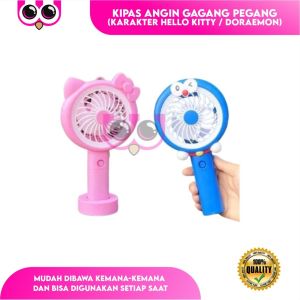 [Karakter] Kipas Angin Gagang Pegang Karakter Hello Kitty / Doraemon