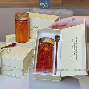 Hộp Đựng Quà - hộp quà Saffron Bahraman Ngâm Mật Ong (280ml-400ml-520ml) Kèm Túi Trắng