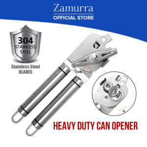 Heavy Duty Can Opener Stainless Steel Professional 304 Manual with Ergonomically Designed Handle by Zamurra Main