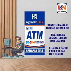 spanduk bannermini ATM reques design