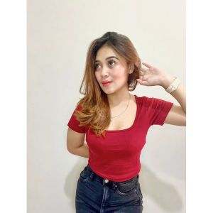 Kaos wanita terbaru motif rumbai T-Shirt premium TERBARU