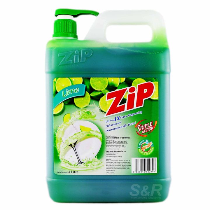 Zip Dishwashing Liquid Lime 4L Lazada PH