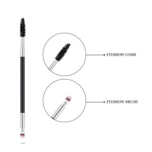 SANIYE Double headed eyebrow brush Kuas alis Kuas rias berkepala dua Kuas bulu mata Kuas spiral Kuas pengeriting bulu mata Kuas serba guna A104