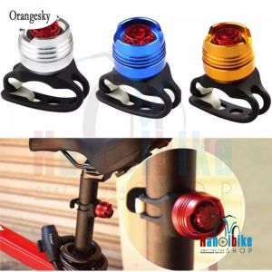 Đèn hậu RUBY thân nhôm màu dùng pin đèn gắn xe đạp tiện lợi