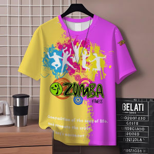 Zunba 3D Printed Casual Short Sleeve Loose Fit T Shirt for Men Women S-5XL
