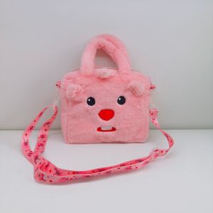 Sanrio Cartoon Plush Shoulder Bag Cinnamoroll Melody Kuromi Pom Pom Purin Strawberry Bear Soft Stuff Handbag Stuffed Crossbody Backpack Girls Children Birthday Gifts