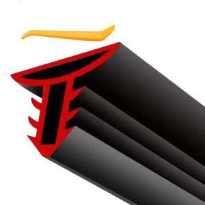 Automotive Door Weather Stripping 5.2Ft / 6.5Ft Car Door Rubber Edge Trim Seal Strips Sound Insulation Strips