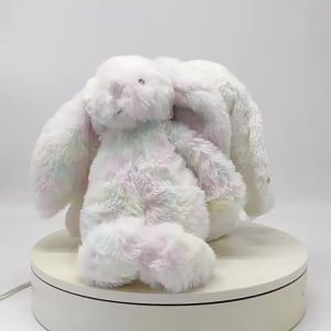 Original Tiểu Phi Long Jellycat Thú nhồi bông thỏ Bonnie màu trắng sữa đầy đủ ba tem nhãn quà tặng búp bê Valentine.