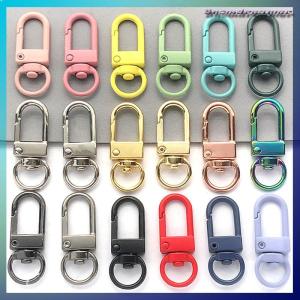 Snowdreamer 1pcs mix kẹo màu Snap xoay tôm hùm Clasp Hooks kim loại mạ DIY trang sức làm phụ kiện cho Keychain Túi xách