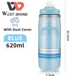 EST BIKING 0721046 Cycling Cold Water Insulated Bottle MTB Road Bike Thermal Bottle Racing Soft Squeeze Bottle Portable Gym Kettle 046 Botol Air Minum Sepeda 620ML Insulated Sports Water Bottle