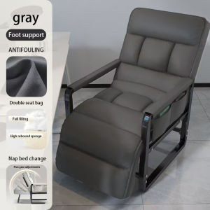 Lazy person recliner folding lunch break office dual-use reclining sleepable single sofa chair dormitory backrest chair