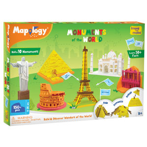 Imagimake Mapology - Monuments of The World Educational Toy and Learning Aid - Puzzles for Kids for Age 5 Years+ – Learn History & Geography