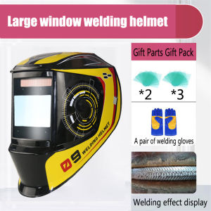 Lĩnh vực lớn của Xem màu thật năng lượng mặt trời tự động sẫm lại Mũ bảo hộ Hàn 4 ADC cảm biến rộng bóng râm 4/5-9/9-13 Mặt nạ hàn cho Tig Mig ARC Mài Plasma phụ kiện miễn phí găng tay Hàn
