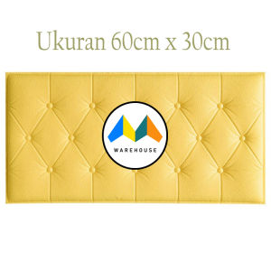 MW Wallpaper 3D Foam Wallpaper Headboard Gold Dinding Busa Stiker Wall Foam Dinding Head Wall Sticker