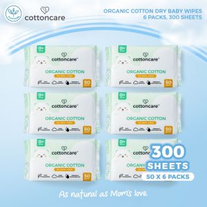 Cottoncare™ (300 pcs) Organic Cotton Dry Cleansing Baby  Premium Fresh Central Make Up