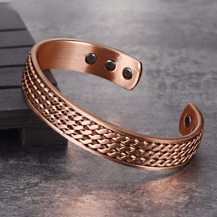 Amazon.com: LORNREIN Copper bracelet used for arthritis - a pure copper  magnetic bracelet with 6 magnets for men and women : Health & Household